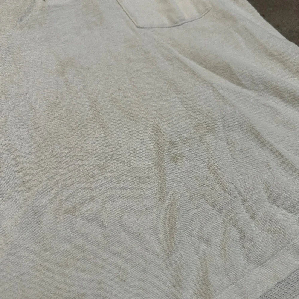 Stedman Polo Shirt Men M White 1982 North American Open Dart Tournament‎ Vintage